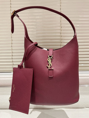 YSL Inspire Leather Slouch Tote